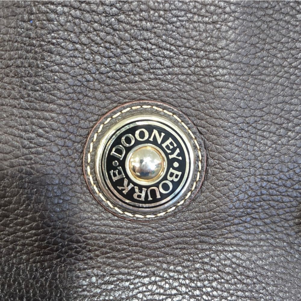 🐢 Vintage Dooney & Bourke Brown Pebbled Leather Tote! - Picture 8 of 13